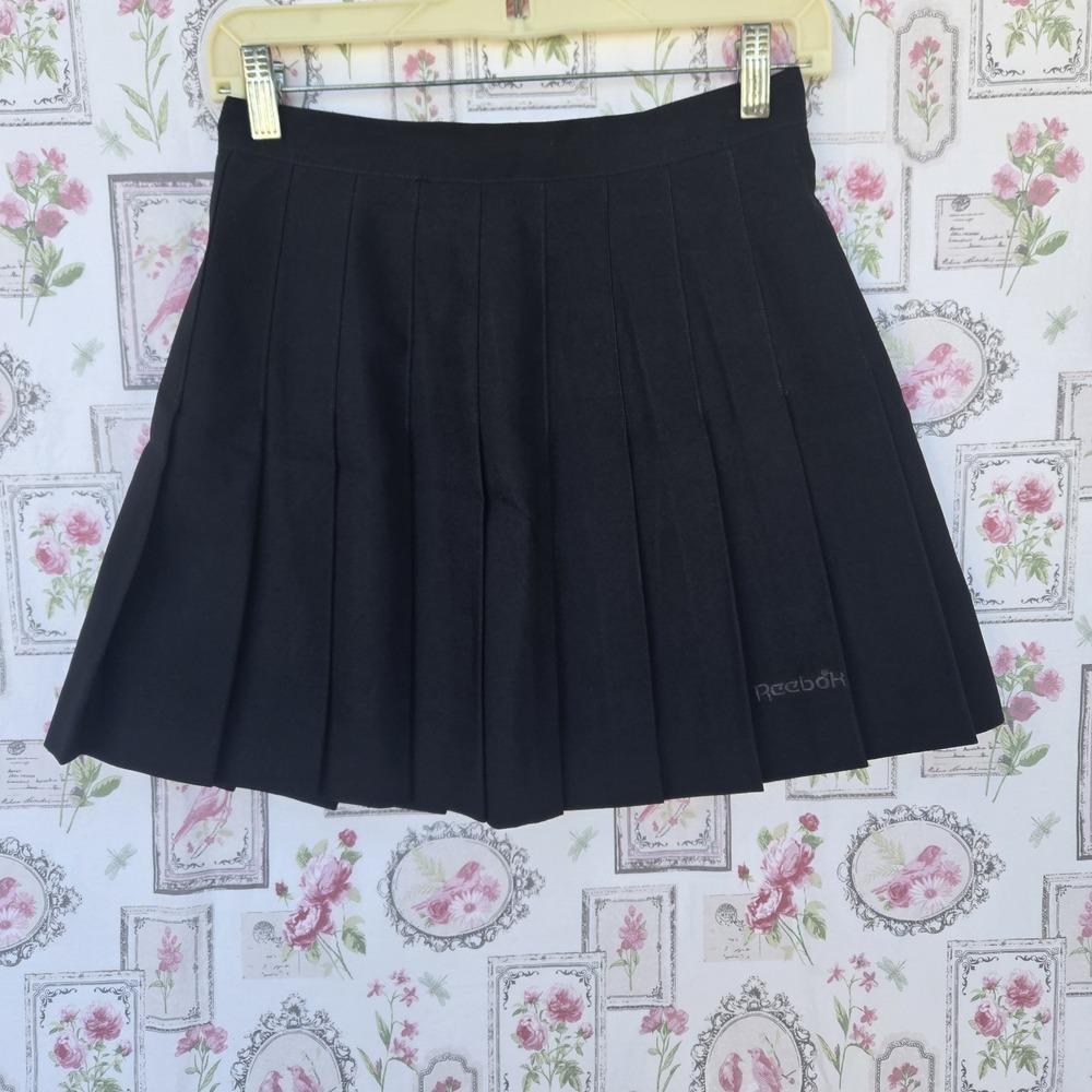 Reebok Women's Black‎ Pleated Tennis Golf Cheer Mini Skirt Athletic Size 8